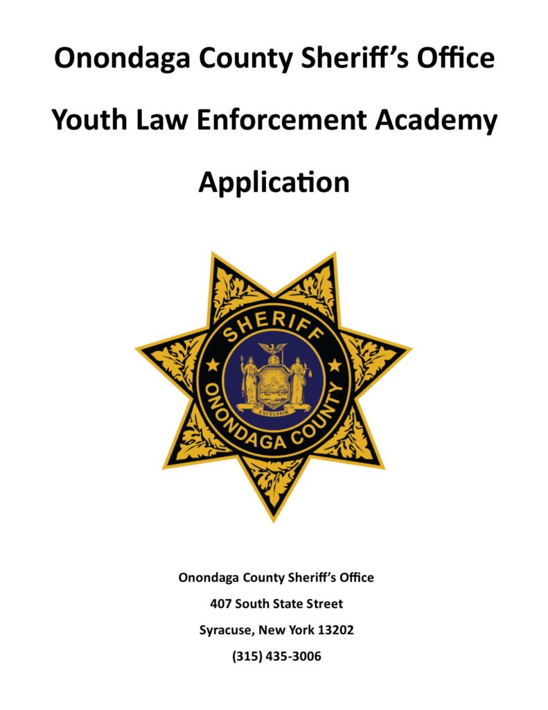 Youth Law Enforcement Academy – Onondaga County Sheriff's Office